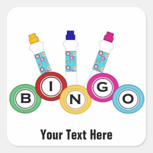Pegatina Cuadrada Bingo (personalizable)