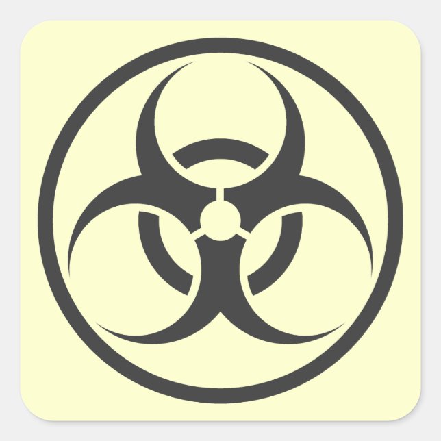 Pegatina Cuadrada biohazard (Anverso)