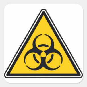 Pegatina Cuadrada Biohazard 02