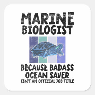 Pegatina Cuadrada Biología marina