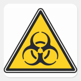 Pegatina Cuadrada Biopeligro 02