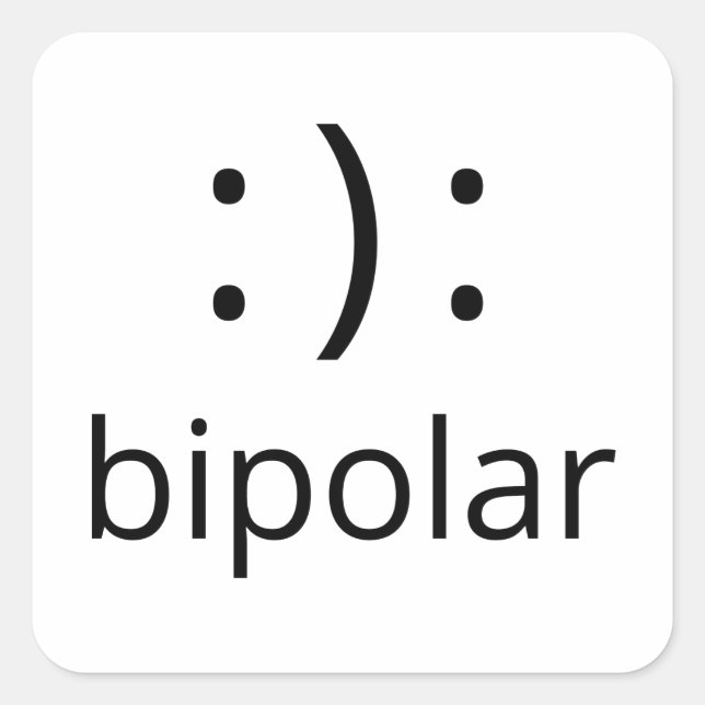 Pegatina Cuadrada bipolar (Anverso)
