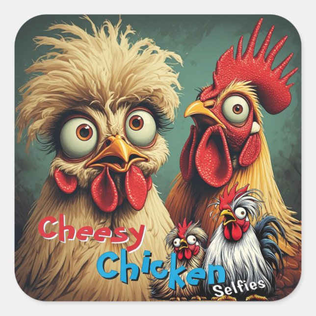 Pegatina Cuadrada “Birb Energy” Mike & Mandy Selfie Sticker (Anverso)