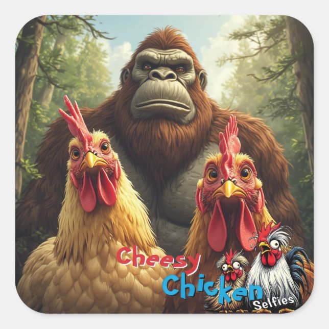 Pegatina Cuadrada “Birbs Meet Bigfoot” Sticker Sheet (Anverso)