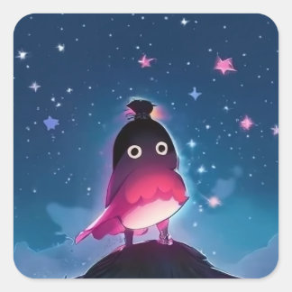 Pegatina Cuadrada Bird Boy
