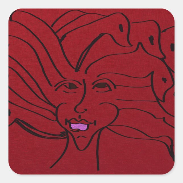 Pegatina Cuadrada Bird Guardian Square Stickers (Anverso)