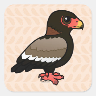 Pegatina Cuadrada Birdorable Bateleur