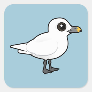 Pegatina Cuadrada Birdorable Ivory Gull