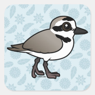 Pegatina Cuadrada Birdorable Snowy Plover