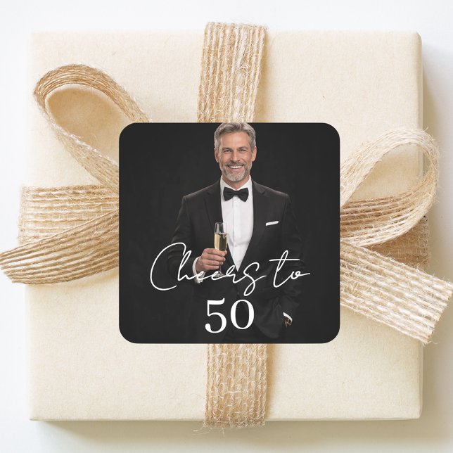 Pegatina Cuadrada Birthday party photo cheers (Subido por el creador)