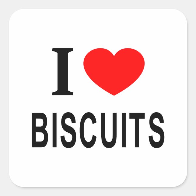 PEGATINA CUADRADA ❤️ BISCUITS ME ENCANTAN LOS BISCUITS EN EL CORAZÓN (Anverso)