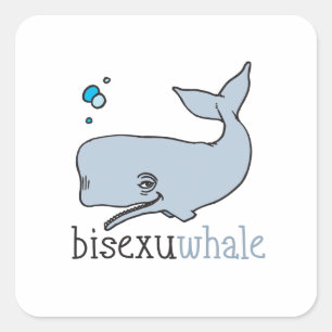 PEGATINA CUADRADA BISEXUWHALE