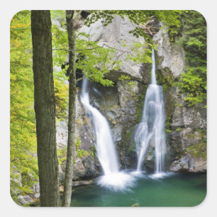 Pegatina Cuadrada Bish Bash cae en el parque estatal Bish Bash Falls
