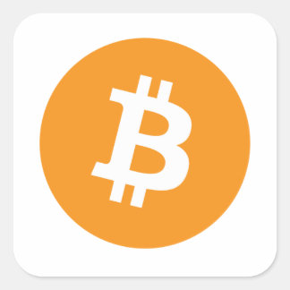 Pegatina Cuadrada Bitcoins