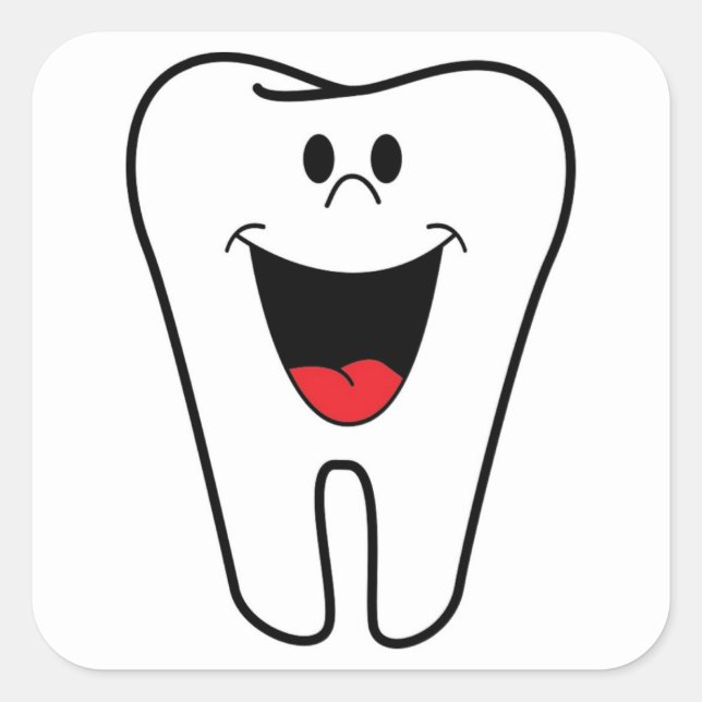 PEGATINA CUADRADA "BITE ME" TOOTH (Anverso)