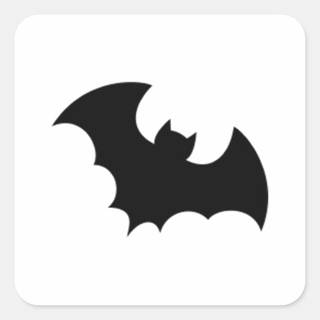 Pegatina Cuadrada ¡Black Bat! Clásico (Anverso)