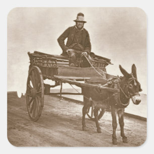 Pegatina Cuadrada Black Jack, de 'Street Life in London', 1877-78