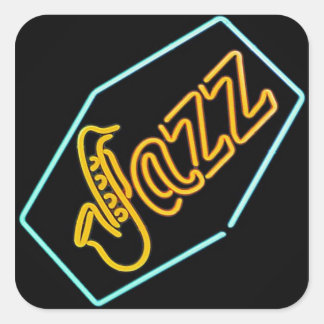 Pegatina Cuadrada Black jazz