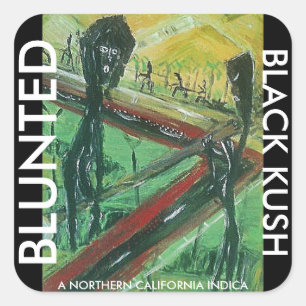 PEGATINA CUADRADA BLACK KUSH