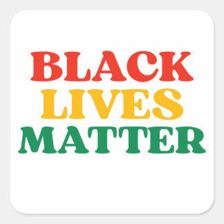 Pegatina Cuadrada Black Lives Matter