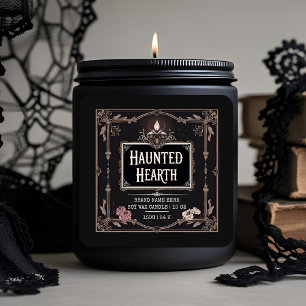 Pegatina Cuadrada Black Magic Gothle Candle Label Personalizado Ha