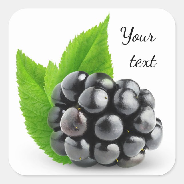 Pegatina Cuadrada Blackberry (Anverso)