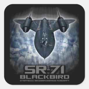 Pegatina Cuadrada Blackbird SR-71