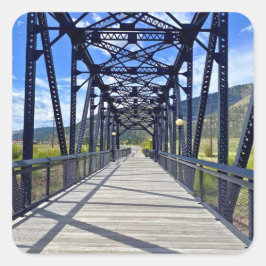 Pegatina Cuadrada Blackfoot River Crossing