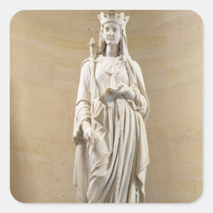 Pegatina Cuadrada Blanche de Castilla (1188-1252) Reina de Francia,