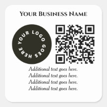 Blanco con código QR añadir tu propio texto y logo