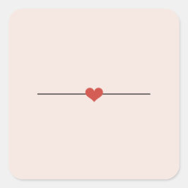 Pegatina Cuadrada Blanco rosa de brillo