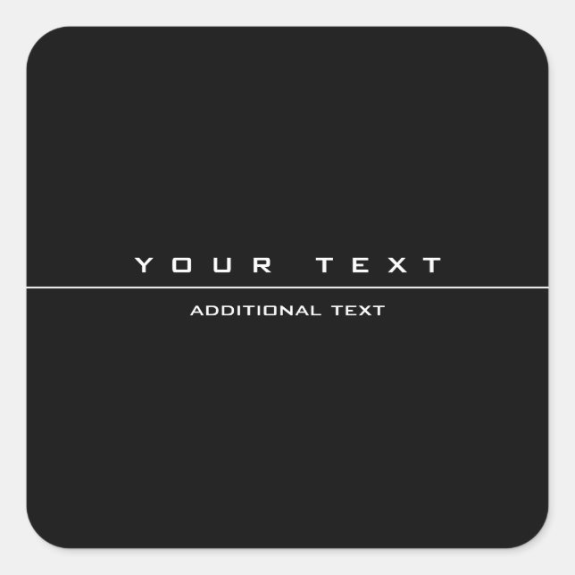 Pegatina Cuadrada Blanco y negro de estilo único (Anverso)