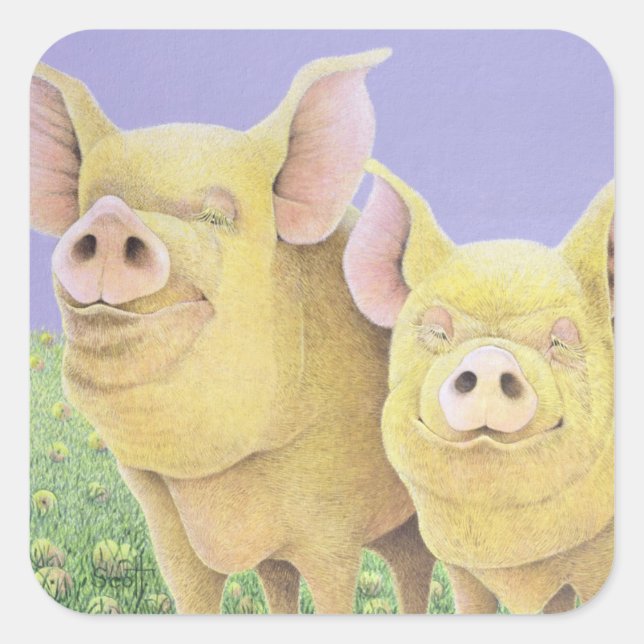 Pegatina Cuadrada Bliss (Anverso)