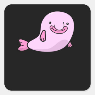 Pegatina Cuadrada Blobfish Regalo Chicas Boys Underwater Blobfish