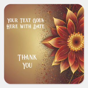 Pegatina Cuadrada Bloom Eterno: Una celebración eterna del amor