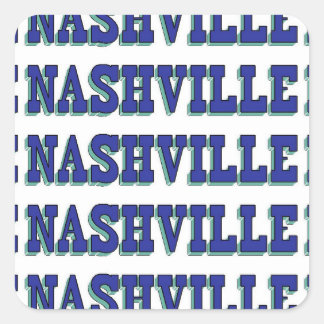 Pegatina Cuadrada Bloque azul de Nashville