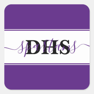 Pegatina Cuadrada Bloque de colores de escuela personalizado 