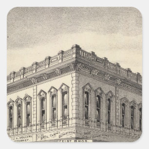 Pegatina Cuadrada Bloque Knox, San José