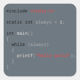 Pegatina Cuadrada bloqueo de mi mainframe