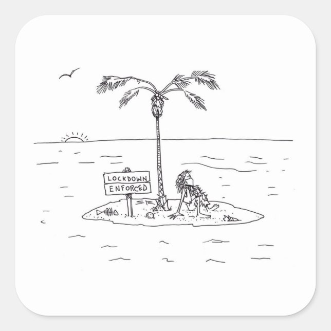 Pegatina Cuadrada Bloqueo pegatinas cuadrados grandes (Anverso)