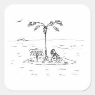 Pegatina Cuadrada Bloqueo pegatinas cuadrados grandes