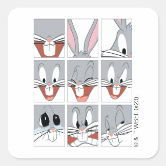 Pegatina Cuadrada Bloques de expresiones BUGS BUNNY™