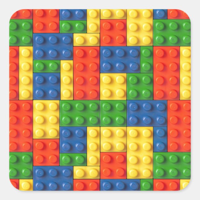 Pegatina Cuadrada Bloques principales (Anverso)