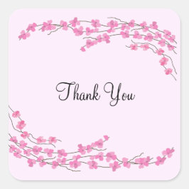 Pegatina Cuadrada Blossom Rosa Gracias