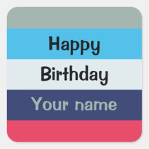 Blue And Burgundy Feliz Cumpleaños