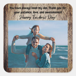 Pegatina Cuadrada Blue best grandpa ever the times