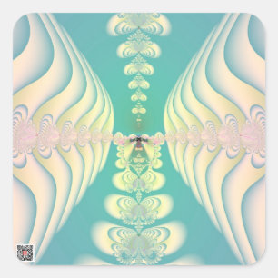 Pegatina Cuadrada Blue Fairy Tale