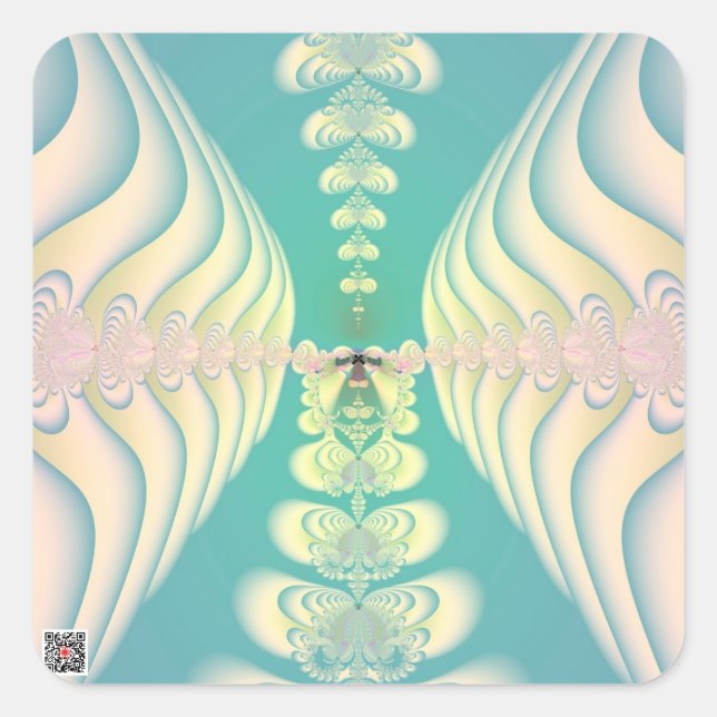 Pegatina Cuadrada Blue Fairy Tale (Anverso)