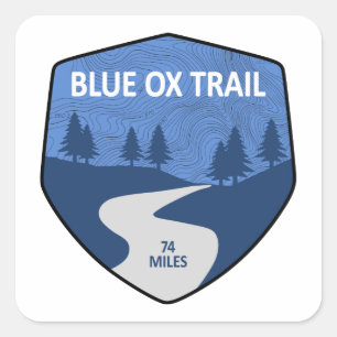 Pegatina Cuadrada Blue Ox Trail