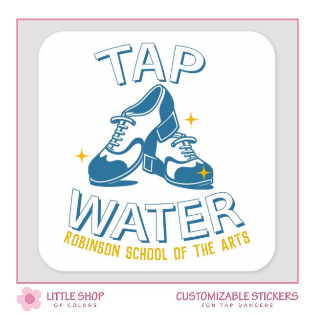 Pegatina Cuadrada Blue Oxford Tap Dance Shoes Personalizable (Subido por el creador)